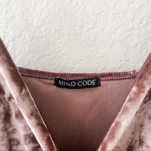 Mind Code Pink Velvet Bodycon Dress, M - Picture 3 of 5